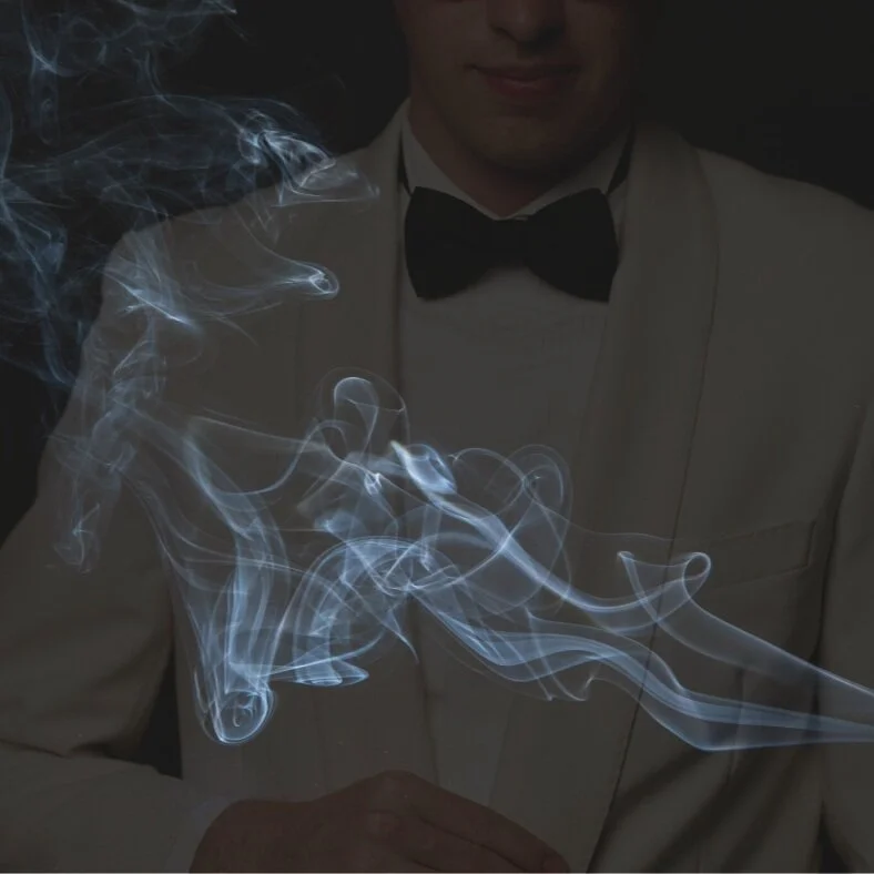 Doomsday — man in white suit with smoke